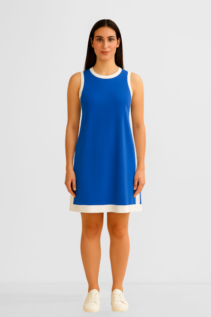 🌷🌷Women's Casual Color Block Round Neck Sleeveless Top with Shorts Set