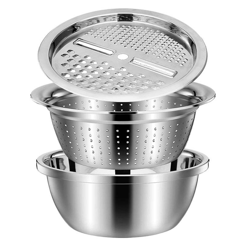 Stainless Steel Grater with Drain Basket🥕🥗