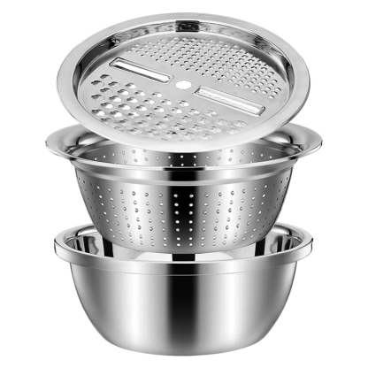 Stainless Steel Grater with Drain Basket🥕🥗