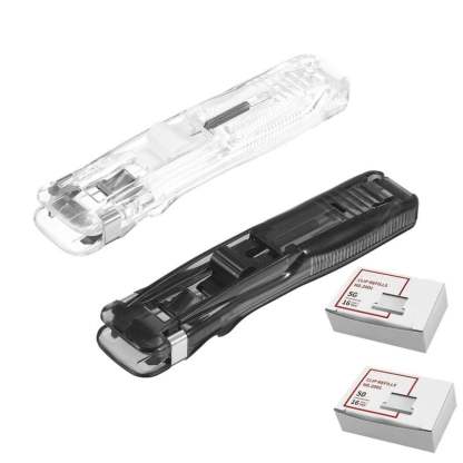 ✨Portable Binder Clip Stapler - Includes 50 reusable clips