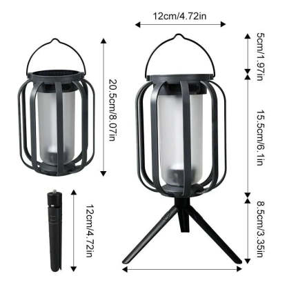 🏆 50K+ SOLD!⏰This Week Special Price.✨4 Modes Solar Lantern Outdoor Light