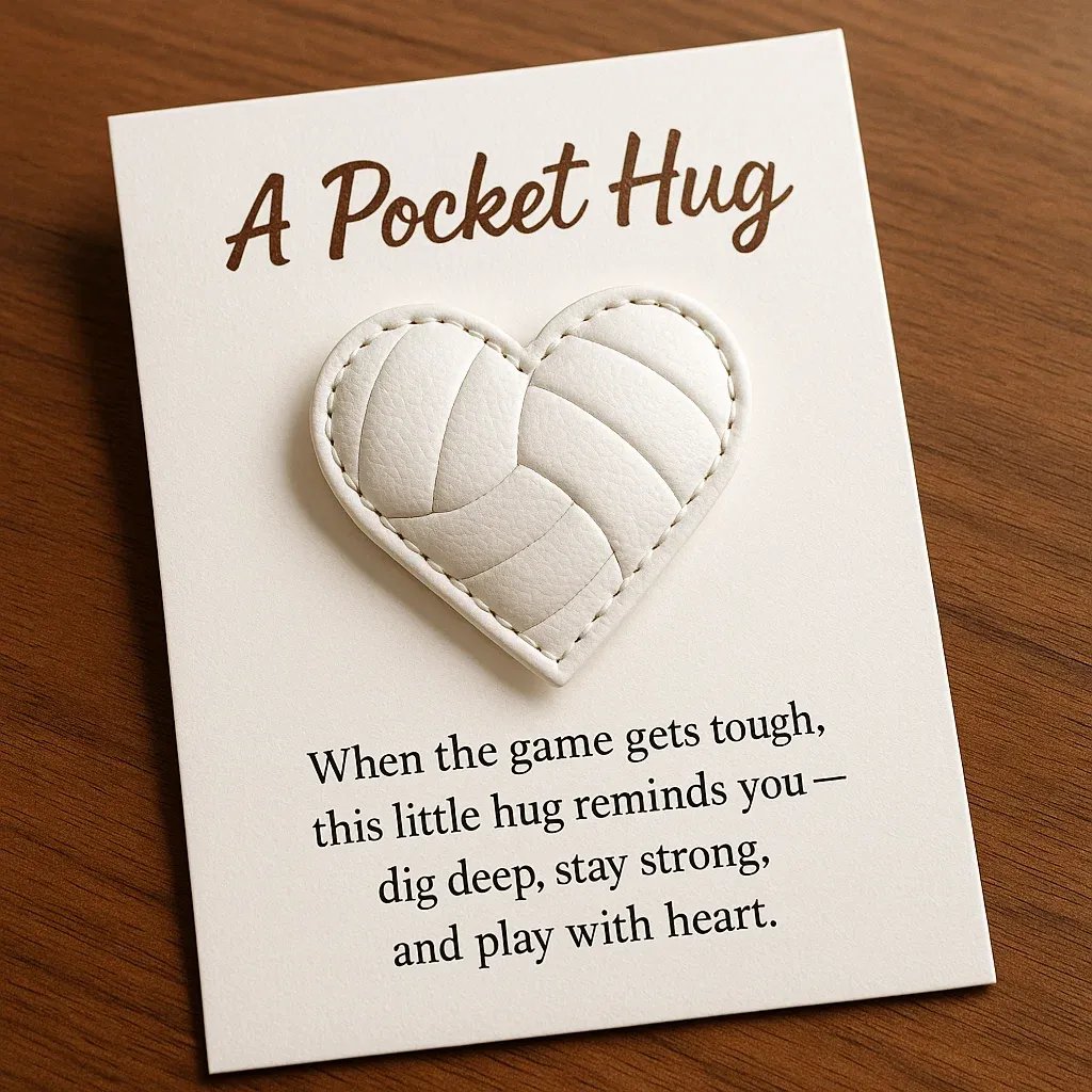 🏐HANDMADE Ball Sports Heart Pocket Hug with Gift Card💕