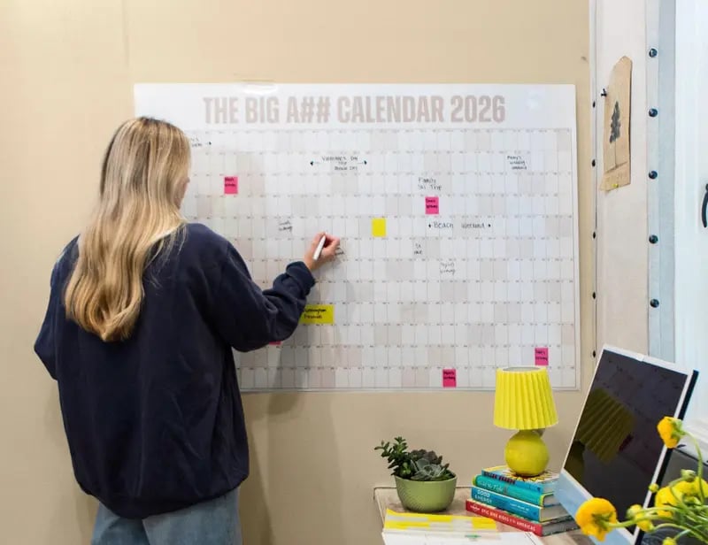 🔥Last Day 50% OFF 📅The Big A## Calendar 2026 - Flexible Dry-Erase Material ✍️Design Your Amazing Year!🏃