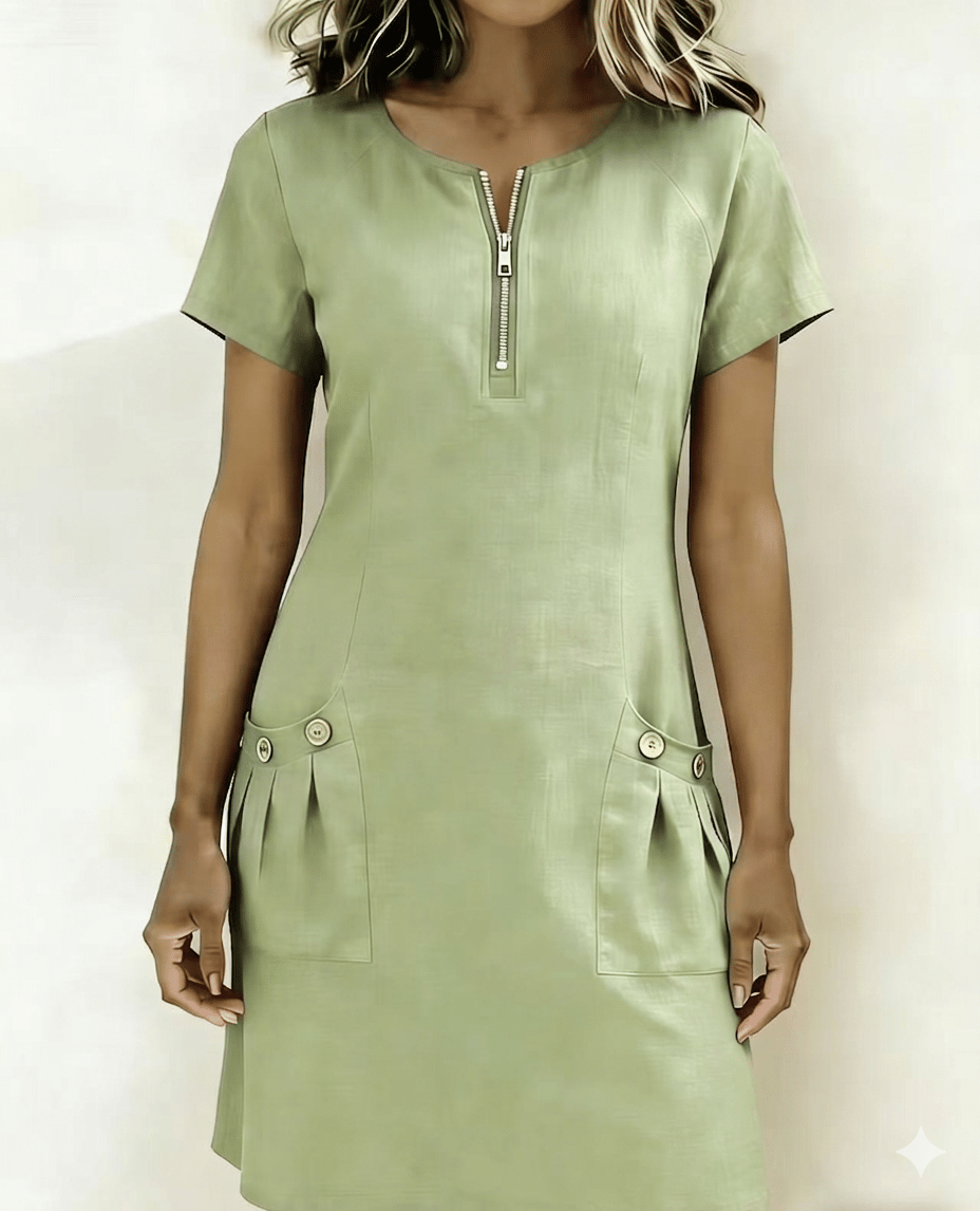 Zipper Pocket Dress