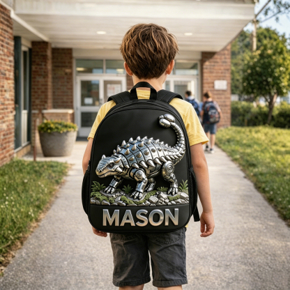 Personalized Kid Mechanical Dinosaur Backpack
