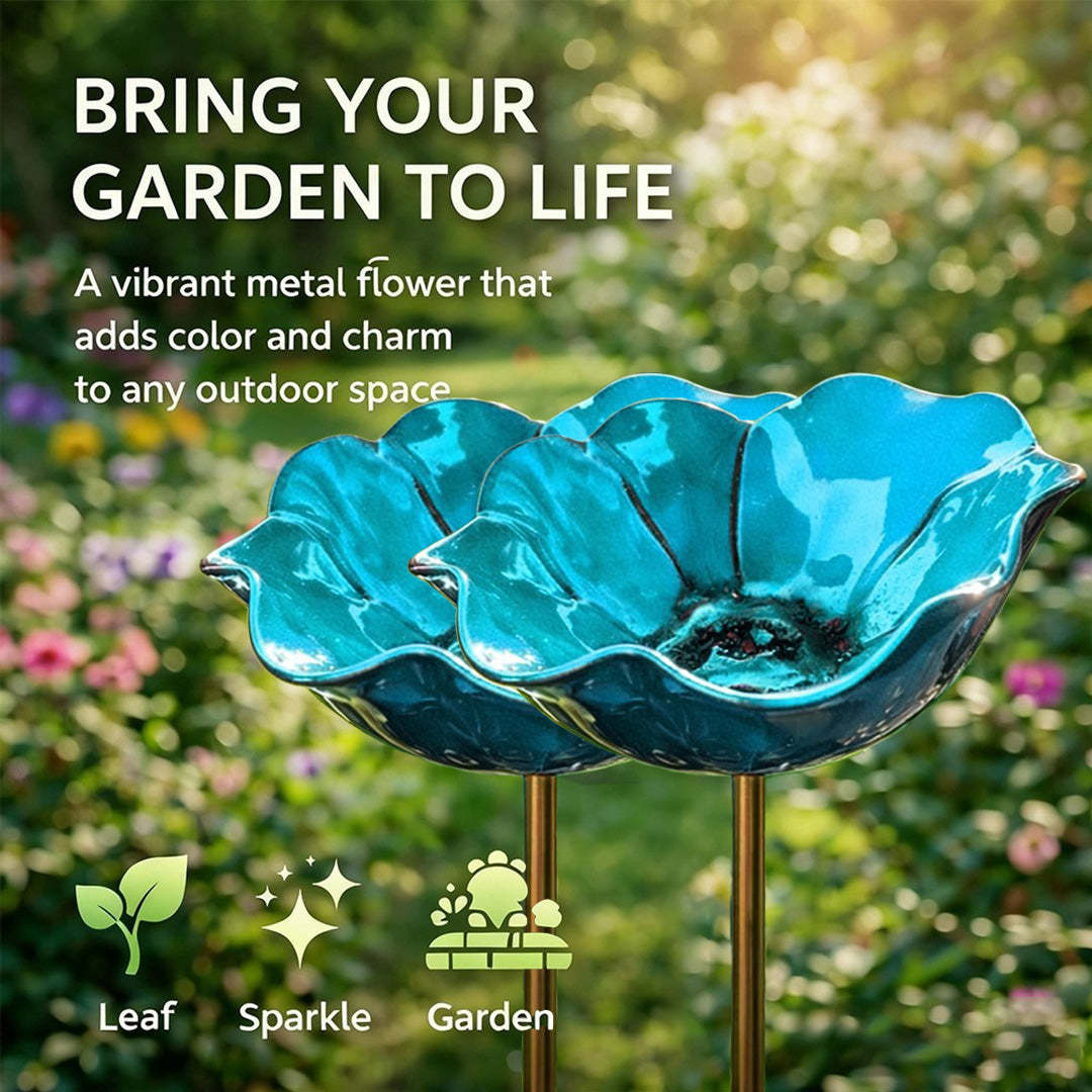 💖🎁2026 Hot Sale--🎁Handmade Metal Flower Garden Stake🐦