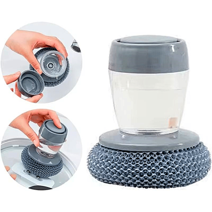 🧽 Comfort Grip Soap Dispensing Kitchen Scrub