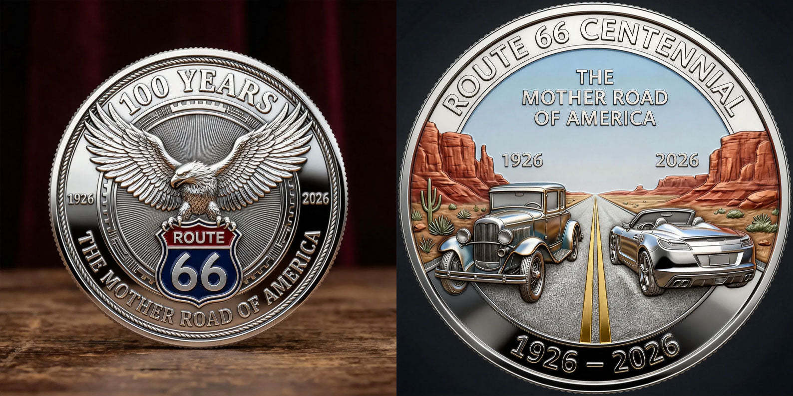 Flash Sale 49% OFF - Route 66 �C 100 Years of Freedom Commemorative Coin
