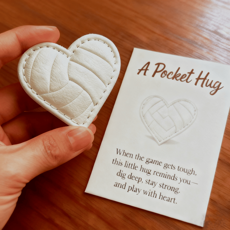🏐HANDMADE Ball Sports Heart Pocket Hug with Gift Card💕