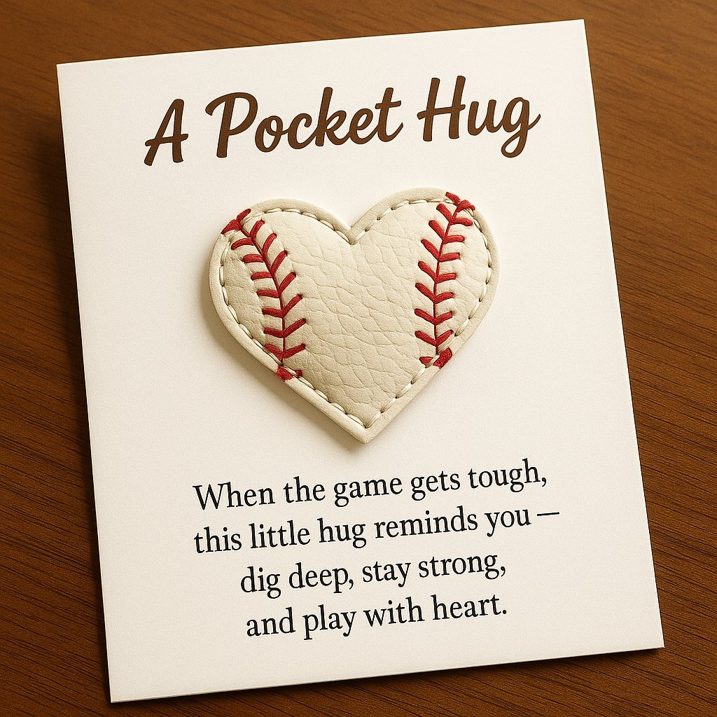 🏐HANDMADE Ball Sports Heart Pocket Hug with Gift Card💕
