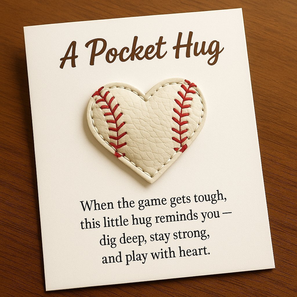 🏐HANDMADE Ball Sports Heart Pocket Hug with Gift Card💕