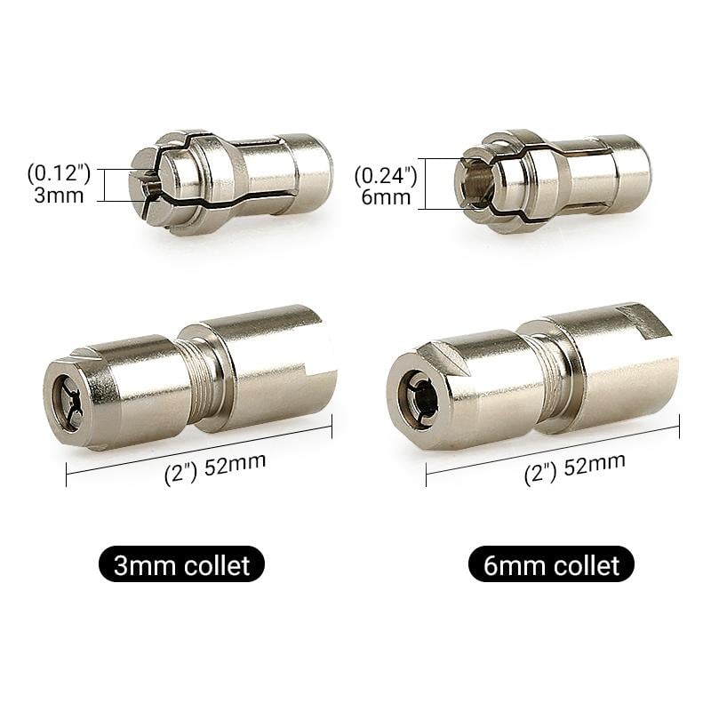 ⚙️Angle Grinder Conversion Kit 🔧 3mm/6mm Dual Collet – Universal Straight Grinder Adapter for Carving & Polishing