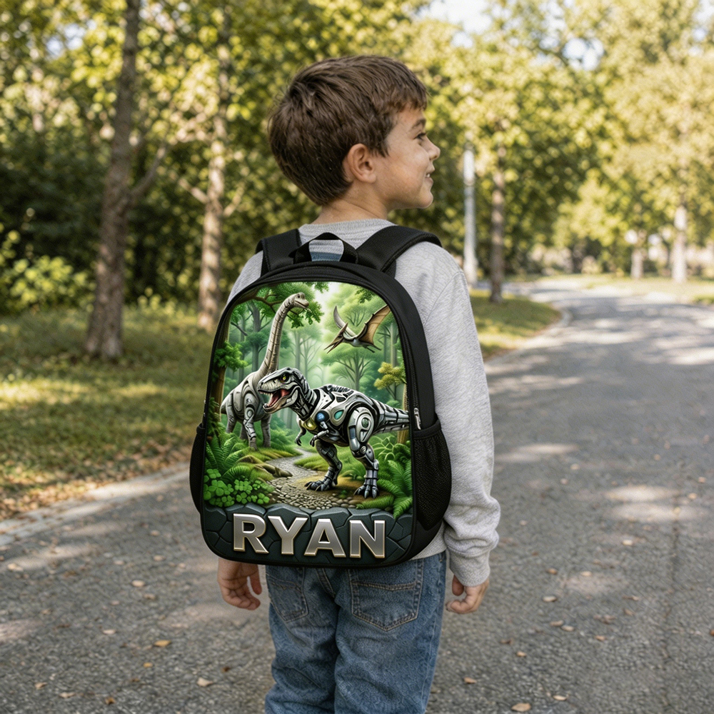Personalized Kid Mechanical Dinosaur Backpack