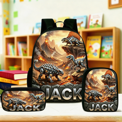 Personalized Kid Mechanical Dinosaur Backpack