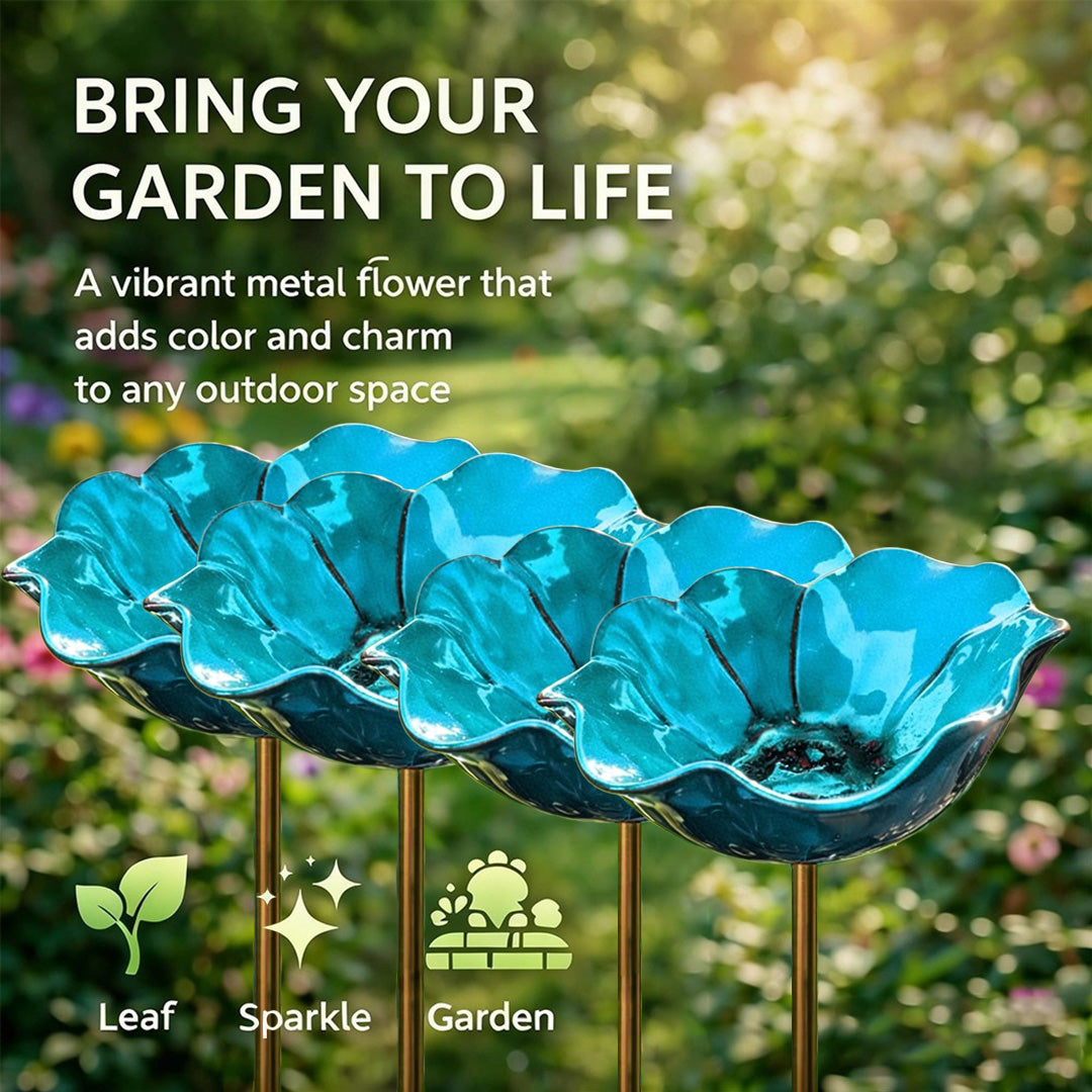 💖🎁2026 Hot Sale--🎁Handmade Metal Flower Garden Stake🐦
