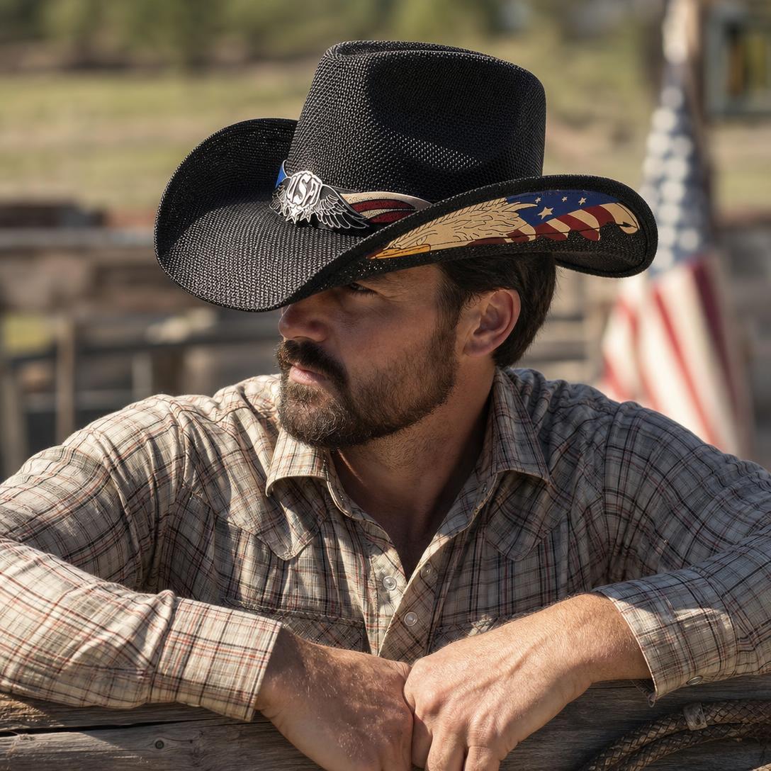 America Independence Day Patriot Cowboy Hat - Celebrate America's 250th Anniversary With Strength, Freedom & Pride