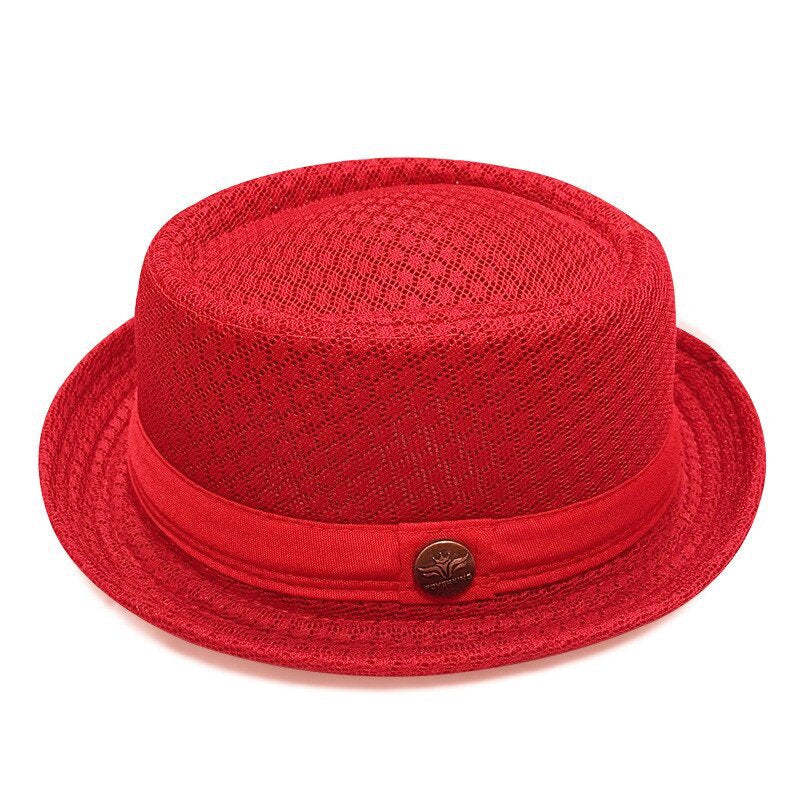 Summer Breathable Mesh Pork Pie Hat