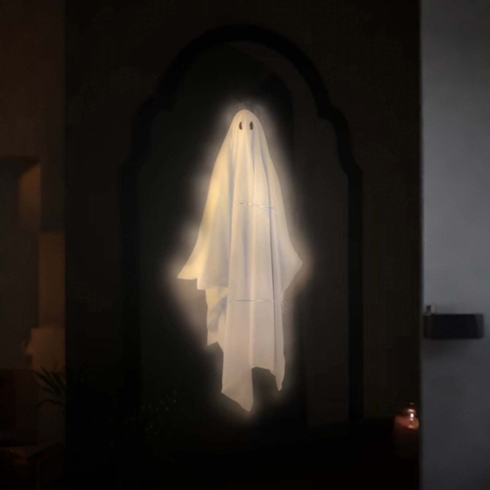 2025 Halloween Hologram Ghost Mirror, Spooky Scary Ghosts for Halloween Decor Indoor, Halloween Room Decor, Hallowmas Party Supplies
