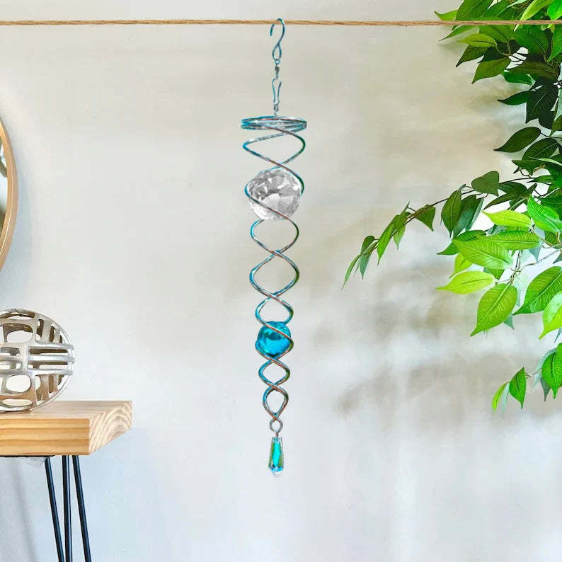 🔥 Last Day Sale Price |✨ Sacred Journey Spiral Crystal - Handmade by Sarah Moon (14 inches Length)
