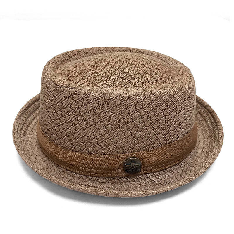 Summer Breathable Mesh Pork Pie Hat