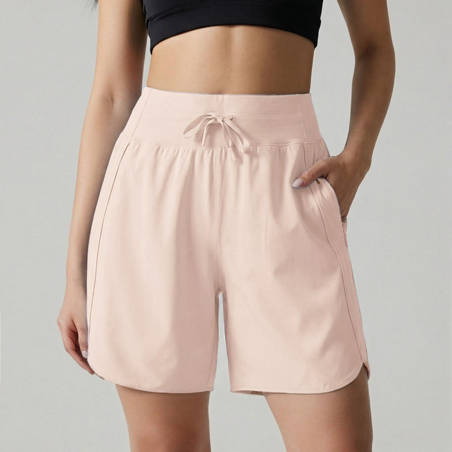 ⏰Hot Sale Women's Active Athletic Long Running High Wasistband Shorts