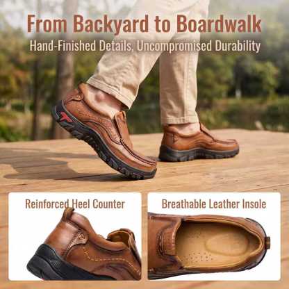 Men's Handmade Genuine Leather Orthopedic Walking Shoes