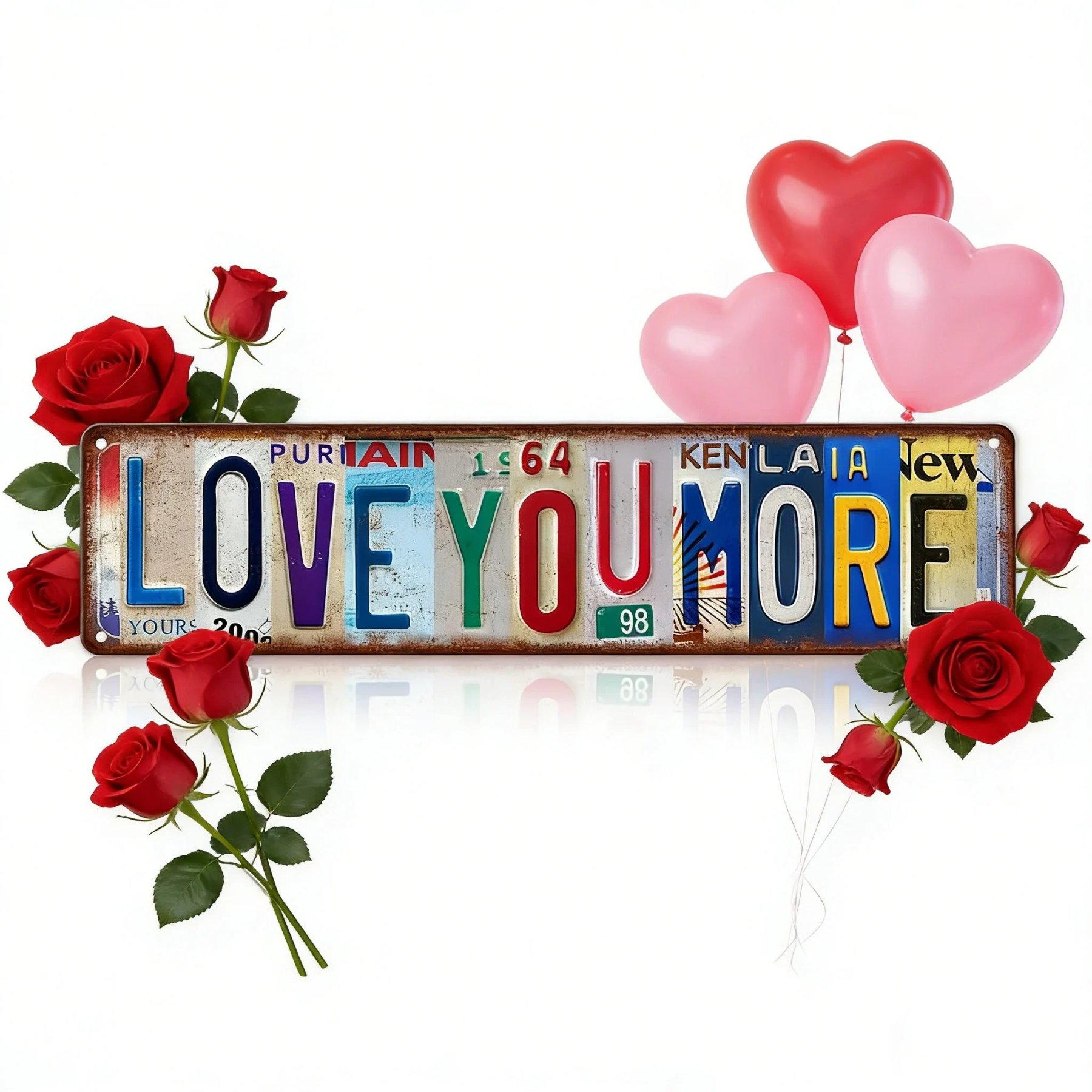 ❤️ Love You More Vintage Wall Sign