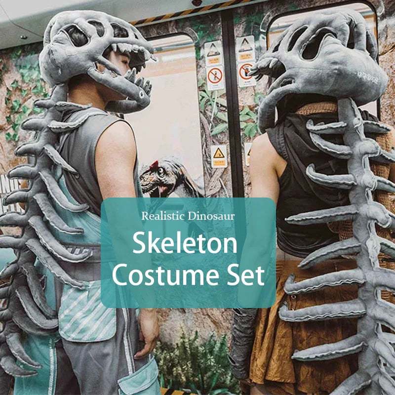 Realistic Dinosaur Skeleton Costume Set
