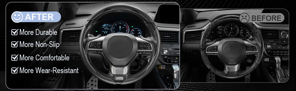 Car Carbon Steering Wheel Cover
