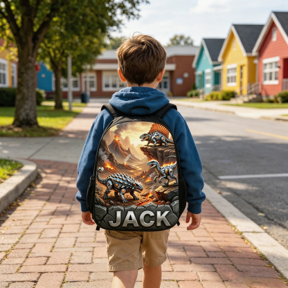 Personalized Kid Mechanical Dinosaur Backpack