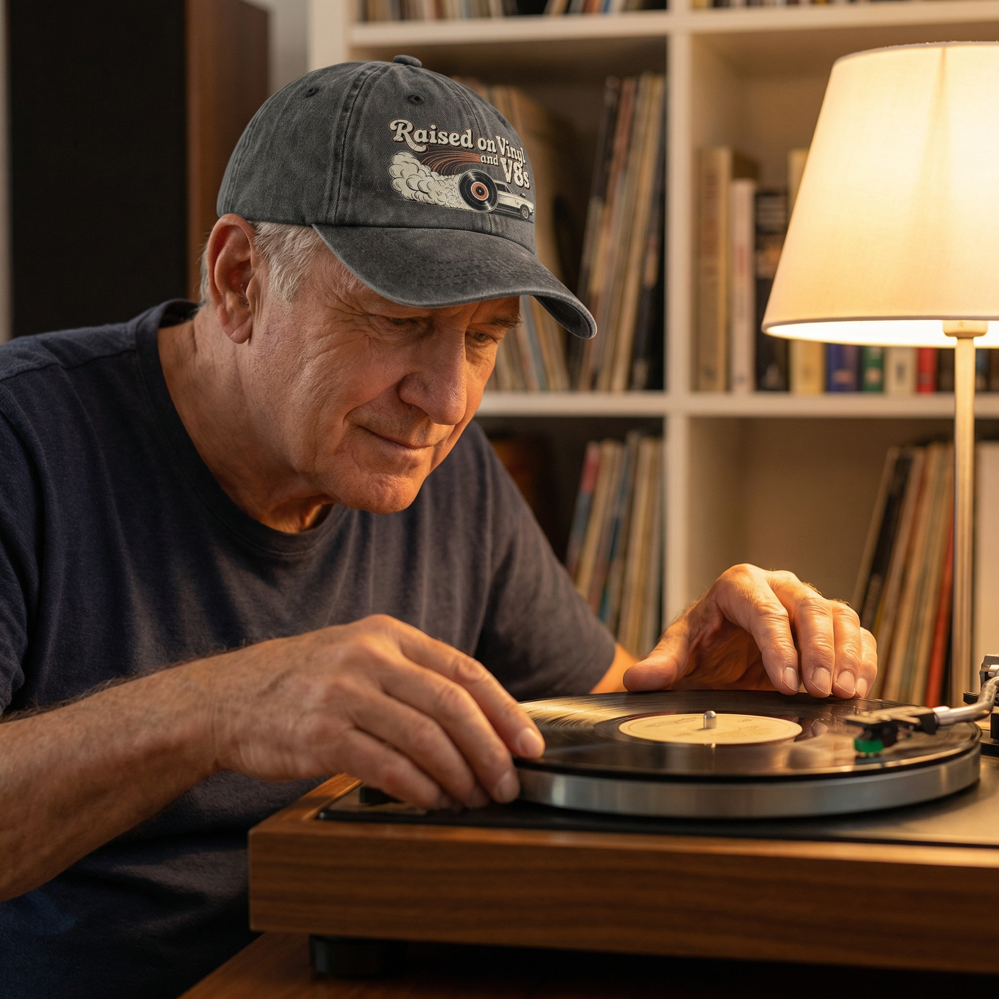 "Raised on Vinyl and V8s" The Gearhead Classic Cap