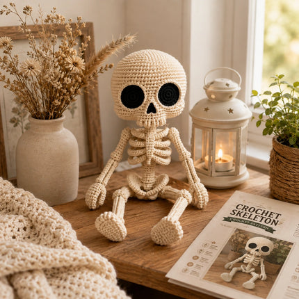Little Skeleton - Cute-yet-spooky crochet skeleton for Halloween