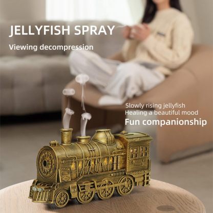 Vintage Steam Train Essential Oil Diffuser – 300ML Aromatherapy Humidifier