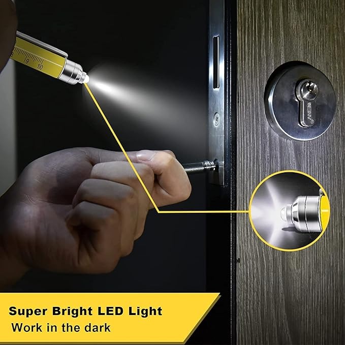 All-in-One Capacitive Stylus Tool Pen – LED Light, Opener, Ballpoint & More