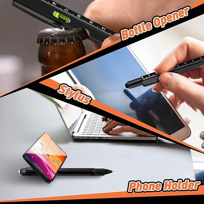 All-in-One Capacitive Stylus Tool Pen – LED Light, Opener, Ballpoint & More