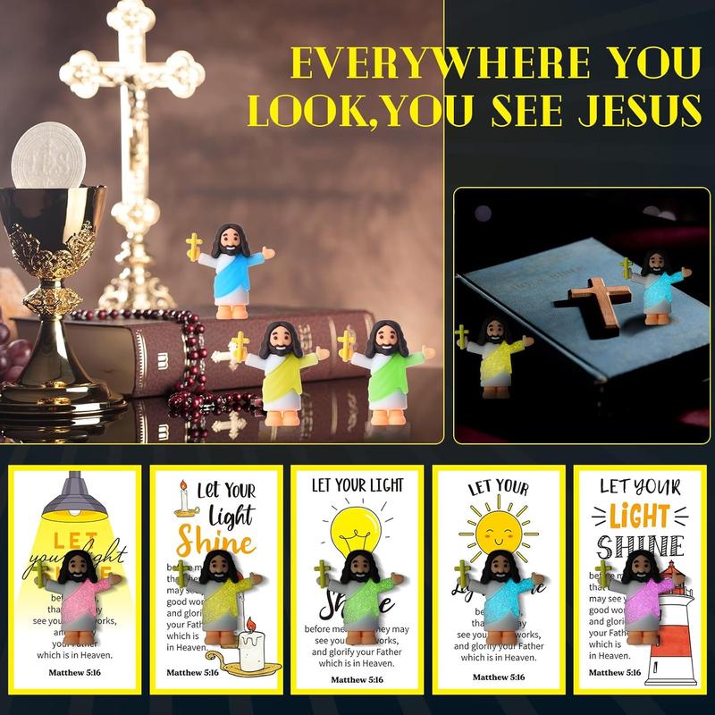 ✝️Christian Gifts Set: 30 Sets Mini Jesus Glowing Figurines