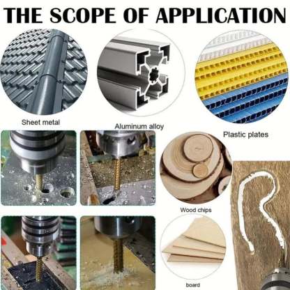 Titanium-Coated Drill Bit Set
