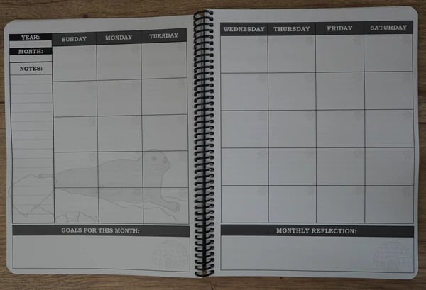 🔥🖤📚Themed Yearly Planner(✨Hardcover Book)