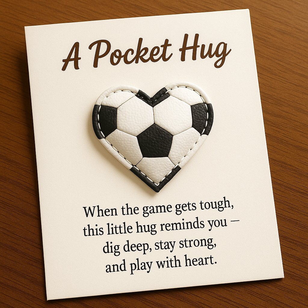 🏐HANDMADE Ball Sports Heart Pocket Hug with Gift Card💕