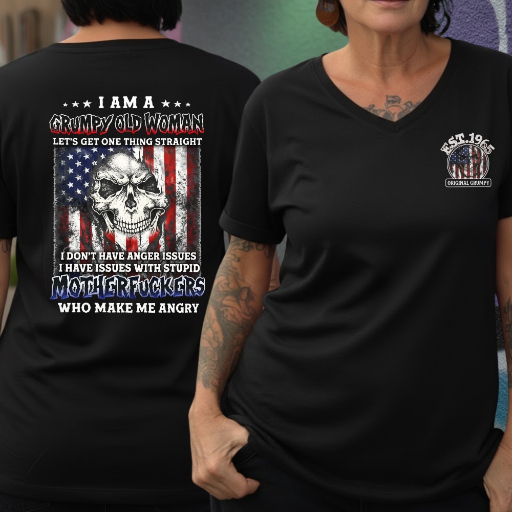 I Am A Grumpy Old Woman Custom Year Of Birth Women's T-shirt