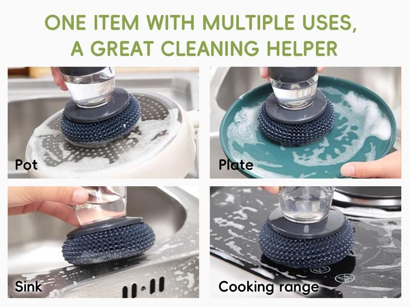 Automatic Liquid Filling Good Handle Soap Dispense Palm Kitchen Brush for Bowl Sink Cleaning Pot Comfortable Automatic Liquid Filling Good Handle Soap Dispense Palm Kitchen Brush for Bowl Sink Cleaning Pot Comfortable