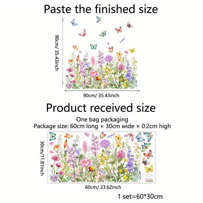 ✨LAST DAY: 49% OFF! - 💐Colorful Floral Bouquet Window Sticker🖼️(Cut to size freely)