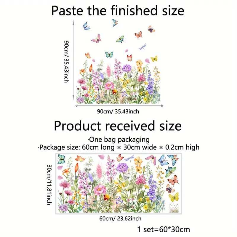 ✨LAST DAY: 49% OFF! - 💐Colorful Floral Bouquet Window Sticker🖼️(Cut to size freely)