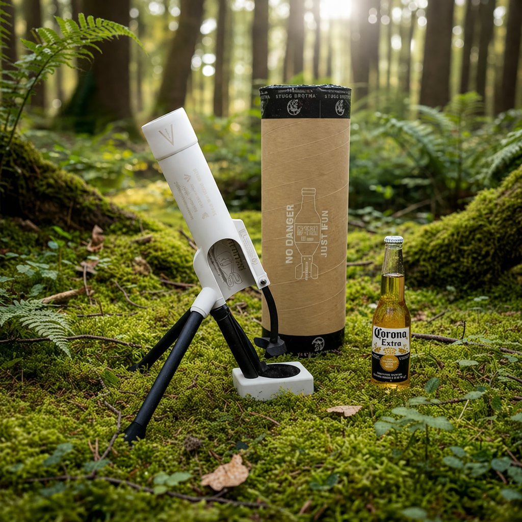 🍻51mm Beer Bottle Mortar Bottle Opener🚀– Novelty Cap-Launching Desk & Bar Accessory🔥