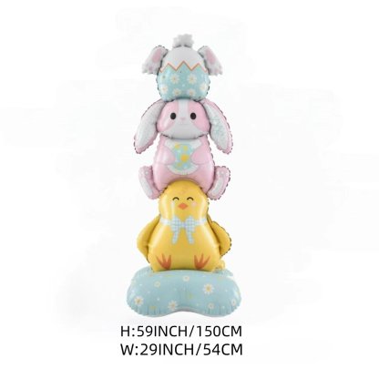 🎁EASTER SALE – £5.99!!🐰🎉Giant 3D Standing Bunny Balloon Self-Supporting Festive Cheer
