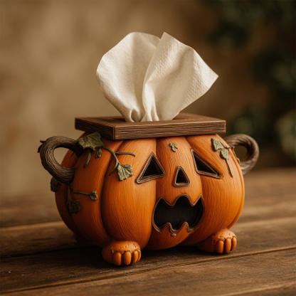 🏆 50K+ SOLD! – Almost Gone-⚡2025 USA New🔥Halloween Pumpkin Tissue Box Holder