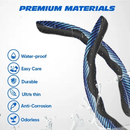 Carbon Fiber Silicone Anti-Slip Car Steering Wheel Cover Universal Fit