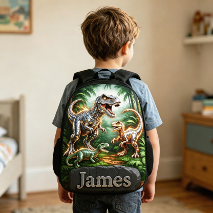 Personalized Kid Mechanical Dinosaur Backpack