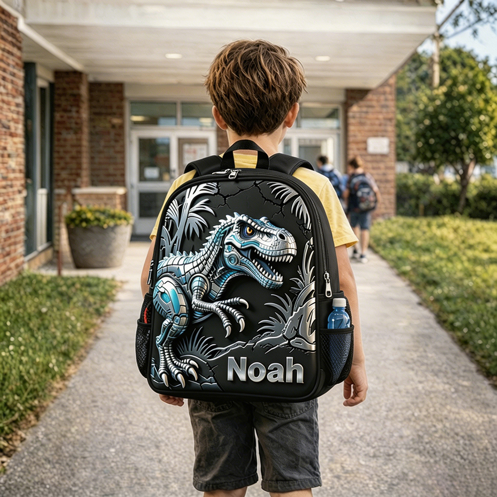 Personalized Kid Mechanical Dinosaur Backpack