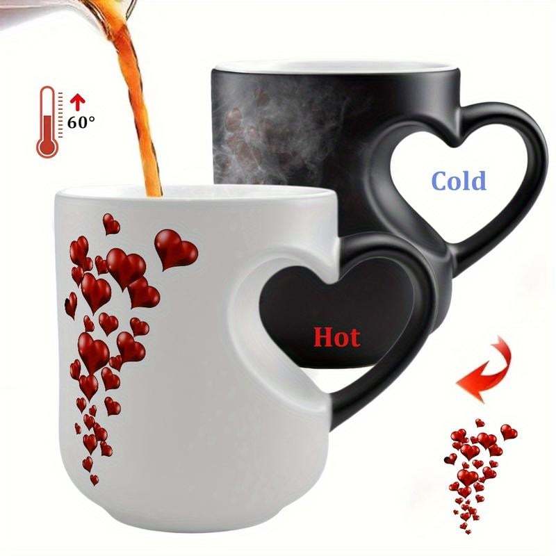Heart-Shaped Color Changing Ceramic Mug
